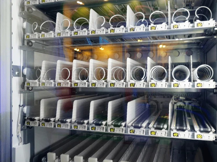 An empty vending machine.